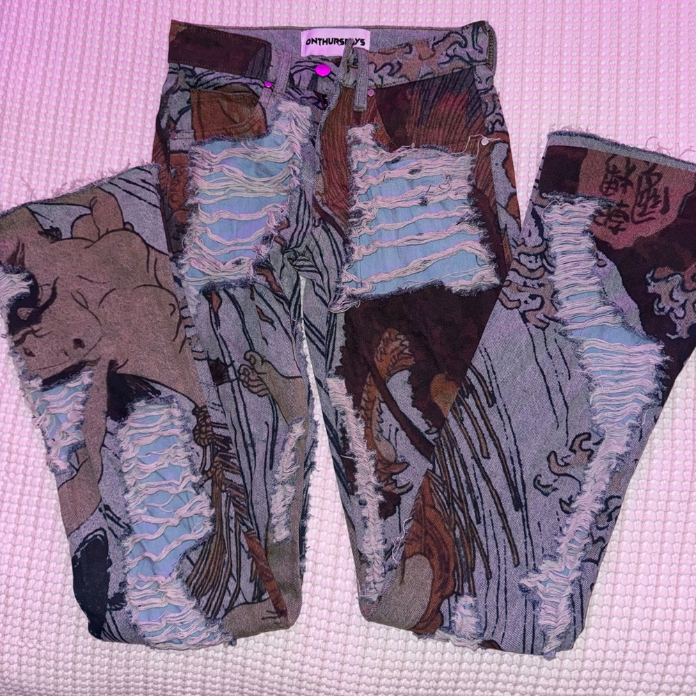 ONTHURSDAYS ALL OVER PRINT JEANS